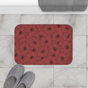 Hibiscus Bath Mat (Pink)