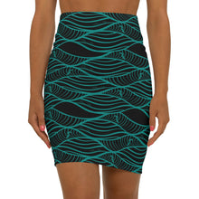 Load image into Gallery viewer, NALU Skirt (Black &amp; Teal)
