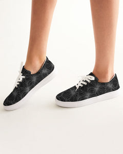 Hibiscus Women's Lace Up Canvas Shoe (Gray)