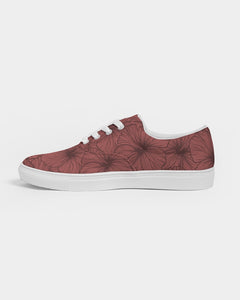 Hibiscus Women's Lace Up Canvas Shoe (Pink)