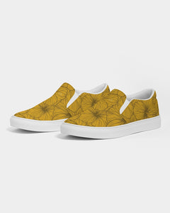 Hibiscus Women's Slip-On Canvas Shoe (Yellow)