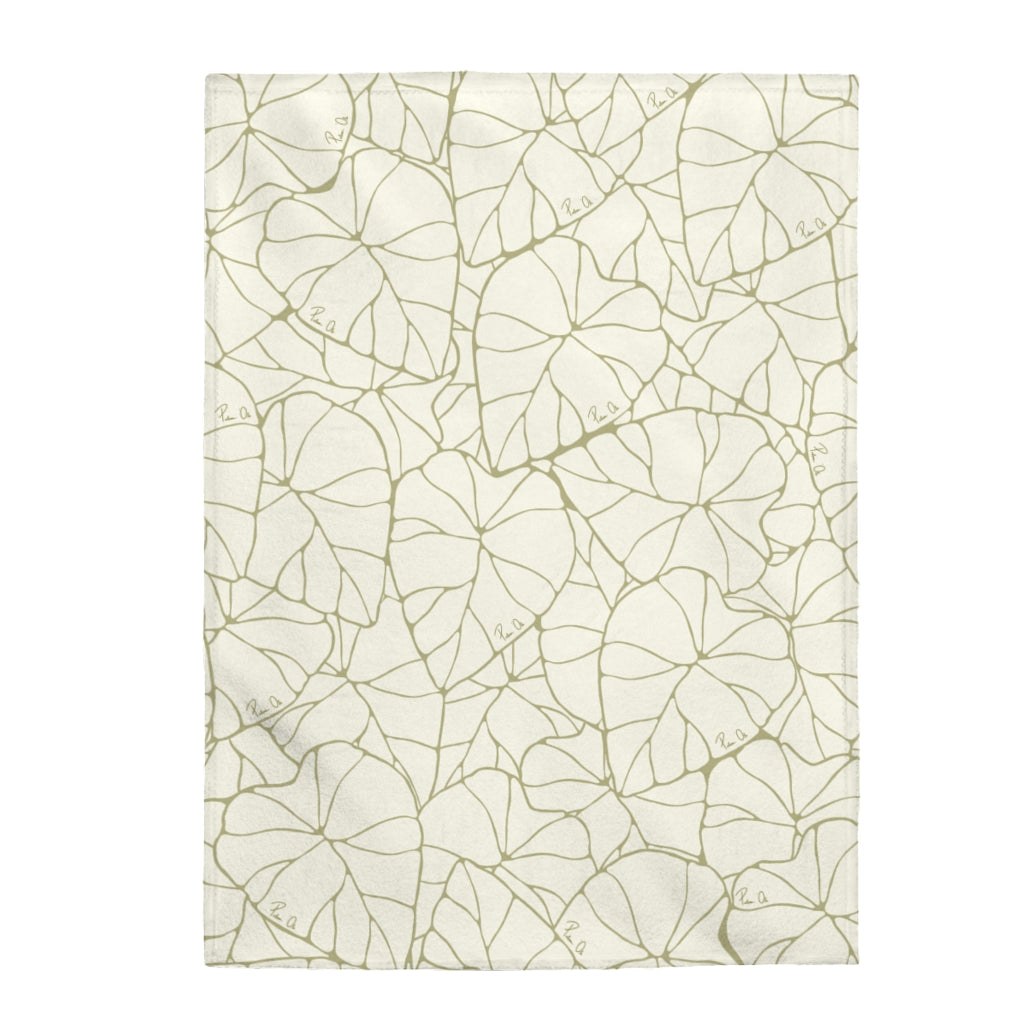 Kalo Velveteen Plush Blanket (Green/White)