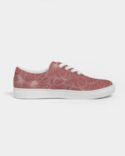 Load image into Gallery viewer, Hibiscus Women&#39;s Lace Up Canvas Shoe (Light Pink)
