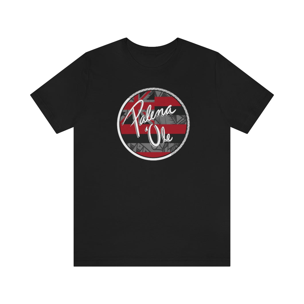 Kanaka Kollection Palena ‘Ole Flag Unisex Jersey Short Sleeve Tee (Gray)
