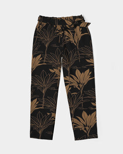 Kī Women's Belted Tapered Pants (Brown)