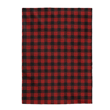 Load image into Gallery viewer, Kanaka Plaid Velveteen Plush Blanket (Red)
