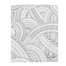 Load image into Gallery viewer, Tribal Velveteen Plush Blanket (White)

