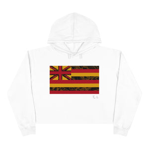 Kanaka Kollection Tribal Flag Cropped Hoodie (Yellow)