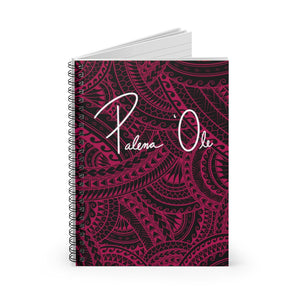 Tribal Spiral Notebook - Ruled Line (Pink)