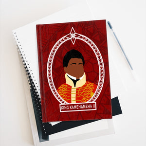 Tribal King Kamehameha II Journal - Ruled Line (Red)