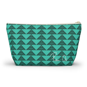 ‘Io Script Accessory Pouch w T-bottom (Teal)