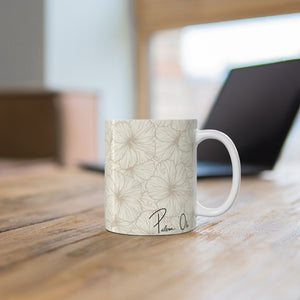 Hibiscus Graphic Mug 11oz (Off White)