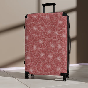 Hibiscus Cabin Suitcase (Light Pink)