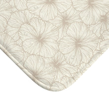 Load image into Gallery viewer, Hibiscus Bath Mat (Off White)
