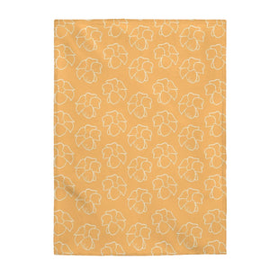 Puakenikeni Velveteen Plush Blanket (Light Orange)