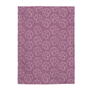 Puakenikeni Velveteen Plush Blanket (Purple)