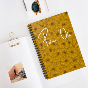 Hibiscus Spiral Notebook - Ruled Line (Yellow)