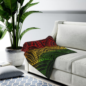 Tribal Velveteen Plush Blanket (Reggae)