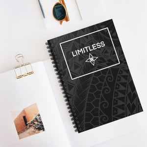 Tribal LIMITLESS Square Spiral Notebook - Ruled Line (Black)