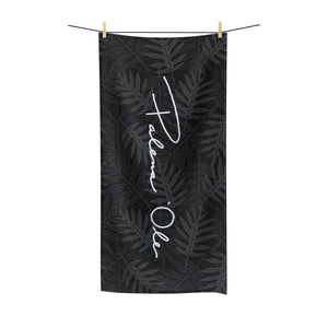 Laua’e Polycotton Script Towel (Gray)