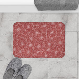 Hibiscus Bath Mat (Light Pink)