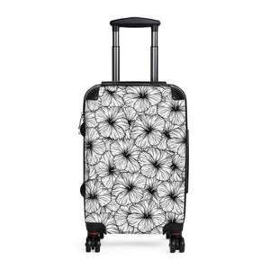 Hibiscus Cabin Suitcase (B&W)