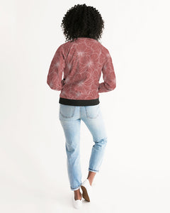 Hibiscus Women's Bomber Jacket (Light Pink)