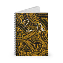Load image into Gallery viewer, Tribal Spiral Notebook - Ruled Line (Yellow)
