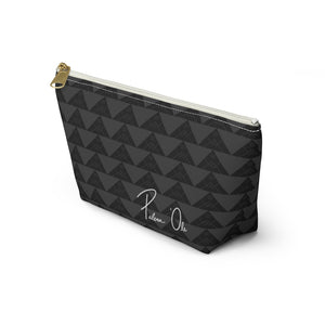 ‘Io Script Accessory Pouch w T-bottom (Gray)