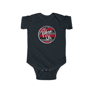 Kanaka Kollection Palena ‘Ole Flag Infant Fine Jersey Bodysuit (Gray)