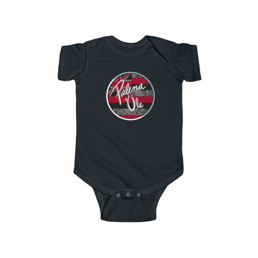 Kanaka Kollection Palena ‘Ole Flag Infant Fine Jersey Bodysuit (Gray)
