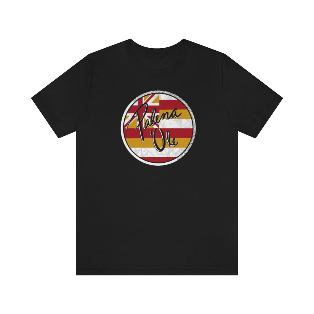 Kanaka Kollection Palena ‘Ole Flag Unisex Jersey Short Sleeve Tee (White)