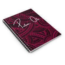 Load image into Gallery viewer, Tribal Spiral Notebook - Ruled Line (Pink)

