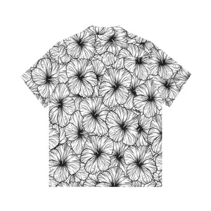 Hibiscus Aloha Shirt (B&W)