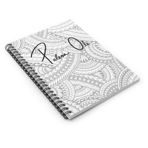 Tribal Spiral Notebook - Ruled Line (White)