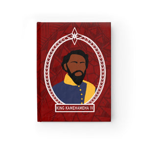 Tribal King Kamehameha IV Journal - Ruled Line (Red)