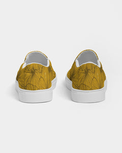 Hibiscus Women's Slip-On Canvas Shoe (Yellow)