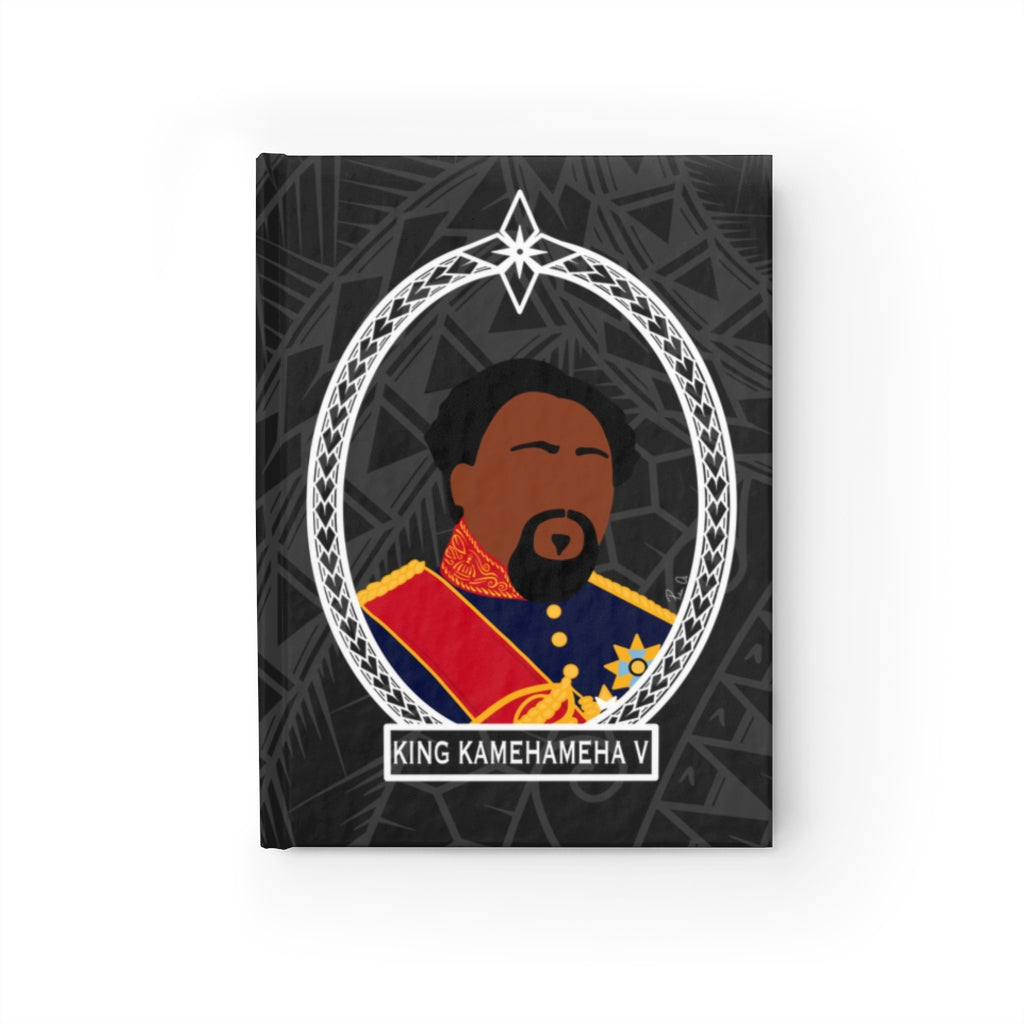 Tribal King Kamehameha V Journal - Ruled Line (Black)