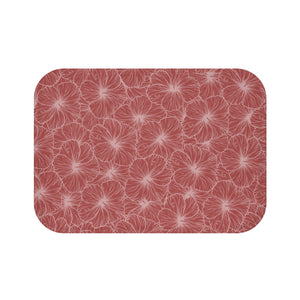 Hibiscus Bath Mat (Light Pink)
