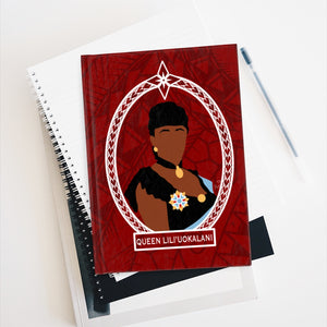 Tribal Queen Liliuokalani Journal - Ruled Line (Red)