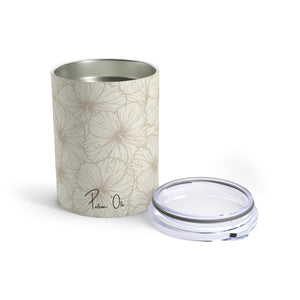 Hibiscus Tumbler Cup 10oz (Off White)