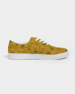 Hibiscus Women's Lace Up Canvas Shoe (Yellow)