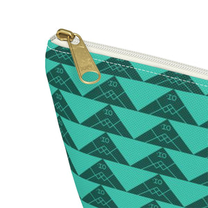 ‘Io Script Accessory Pouch w T-bottom (Teal)