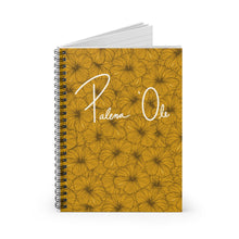 Load image into Gallery viewer, Hibiscus Spiral Notebook - Ruled Line (Yellow)
