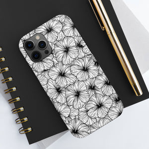Hibiscus Phone Case (B&W)