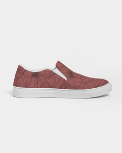 Hibiscus Women's Slip-On Canvas Shoe (Pink)