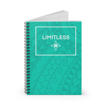 Load image into Gallery viewer, Tribal LIMITLESS Square Spiral Notebook - Ruled Line (Teal)
