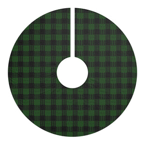 Kanaka Plaid Christmas Tree Skirt (Green)