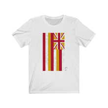 Load image into Gallery viewer, Kanaka Kollection Tribal Flag Unisex Jersey Short Sleeve Tee (White)
