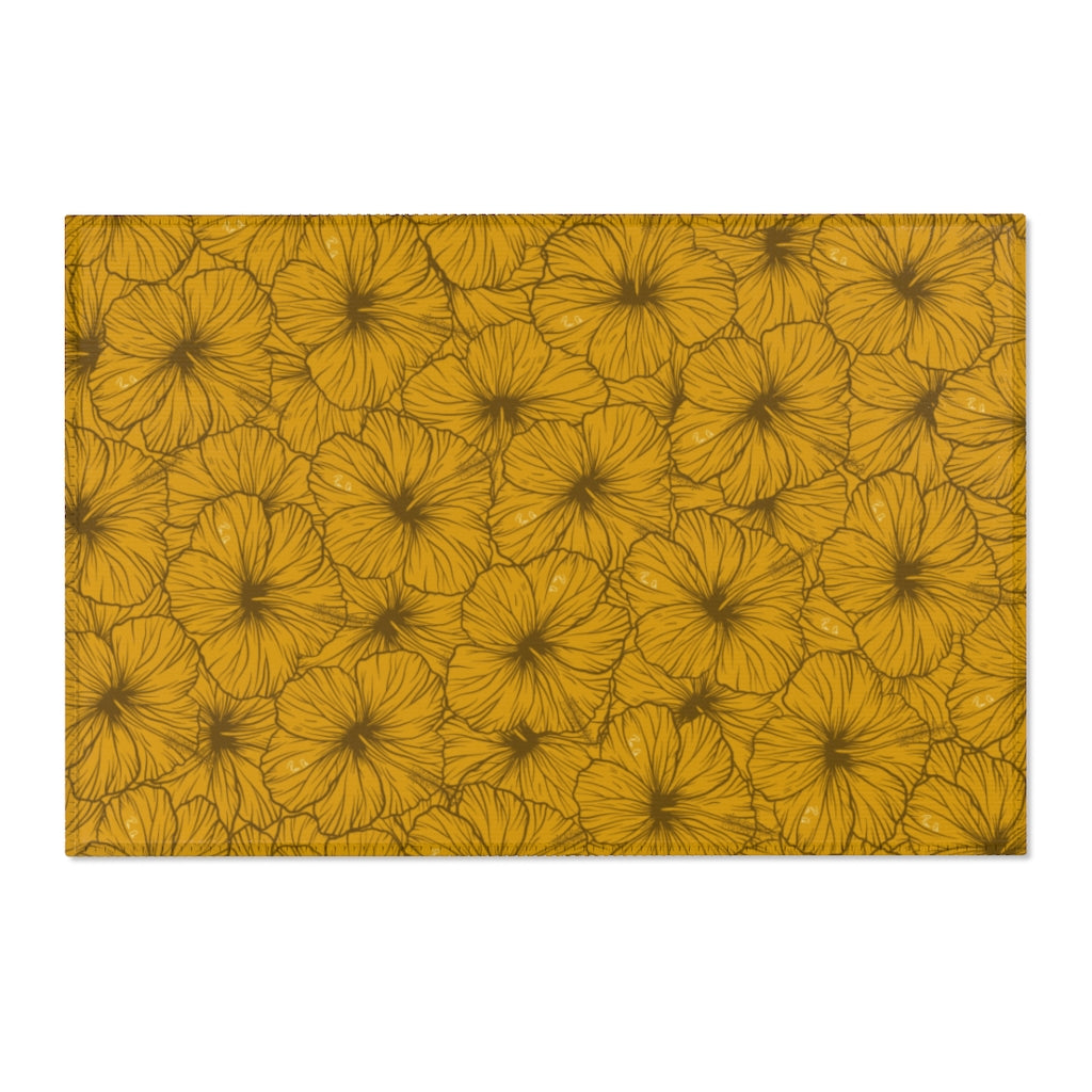 Hibiscus Area Rug (Yellow)